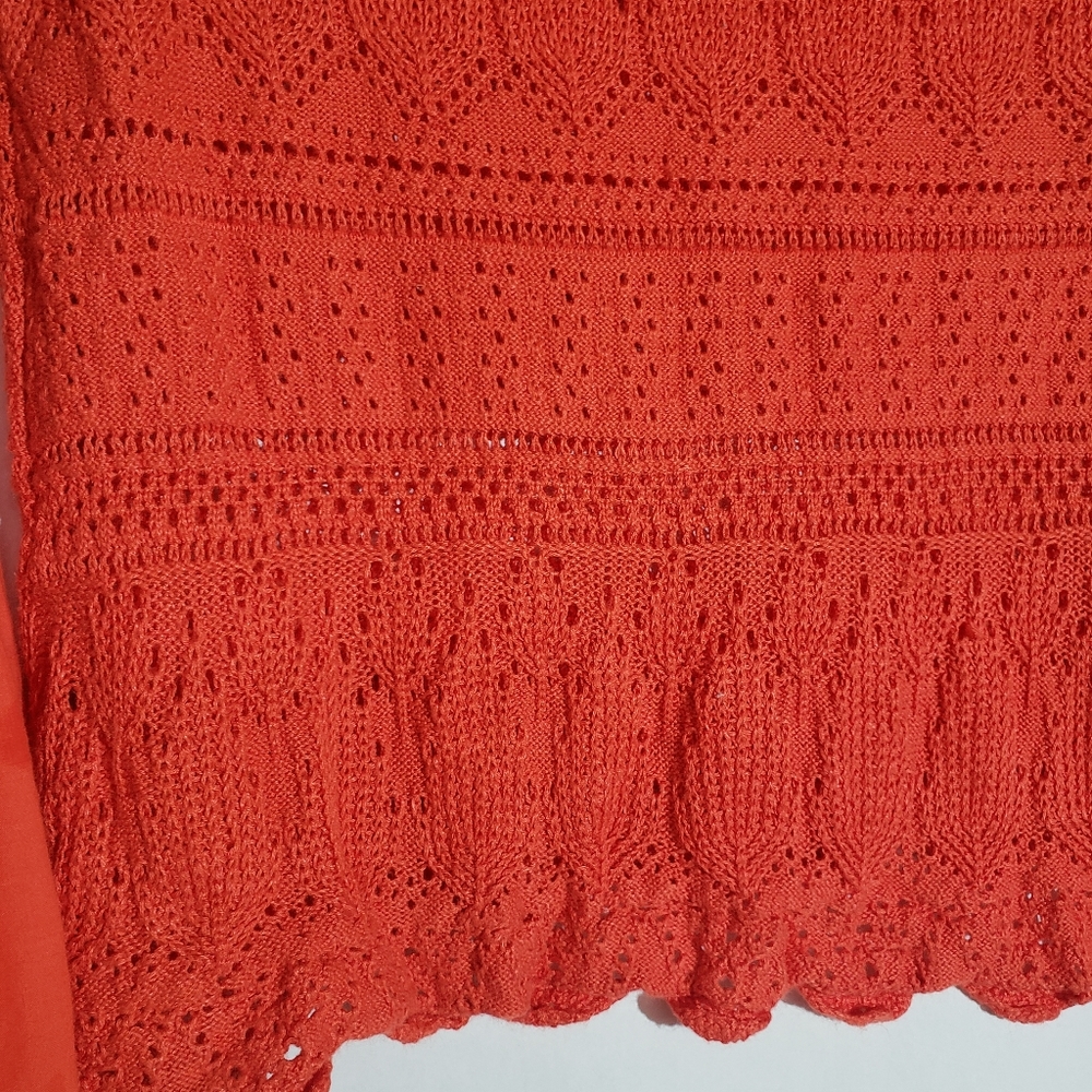 🦊 Free people once upon a time crochet knit bell sleeve top - Picture 6 of 14